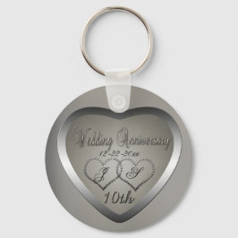 Llavero Aniversario de estaño de estaño de estaño