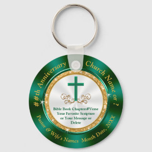 Llavero Aniversario de la Iglesia Blanca de Oro Verde orde