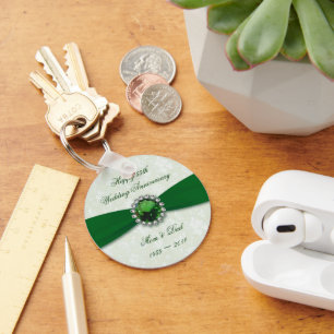 Llavero Aniversario del 55° Boda de Damask