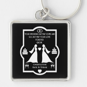 Llavero Aniversario del Boda de Chicas gay