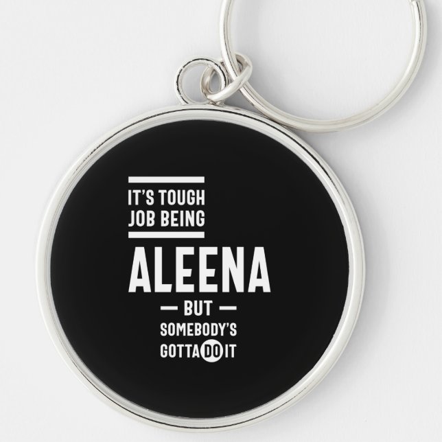 Llavero Aniversario del nombre personalizado de Aleena (Frente)