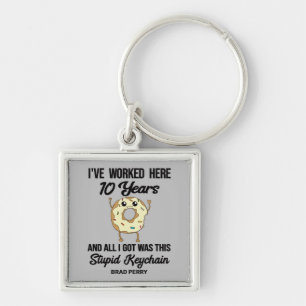 Llavero Aniversario laboral de 10 años personalizado con n