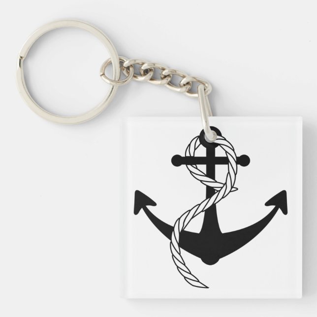 Llavero Anker schwarz weiss schlüsselanhänger (Frente)