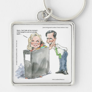 Llavero Ann Romney In A Binder Funny Gifts Tees & Cards