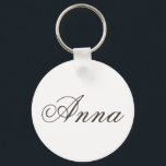Llavero "Anna" llamada Keychain de Ronda Básica<br><div class="desc">"Anna" se llama Cadena de redondeo básica . Contiene el texto de color marrón "Anna" .</div>