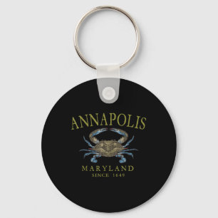 Llavero Annapolis Maryland Cangrejo Azul Desde 1649 Olivo 