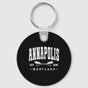 Llavero Annapolis Maryland Est. 1649 Remos Cruzados Velero