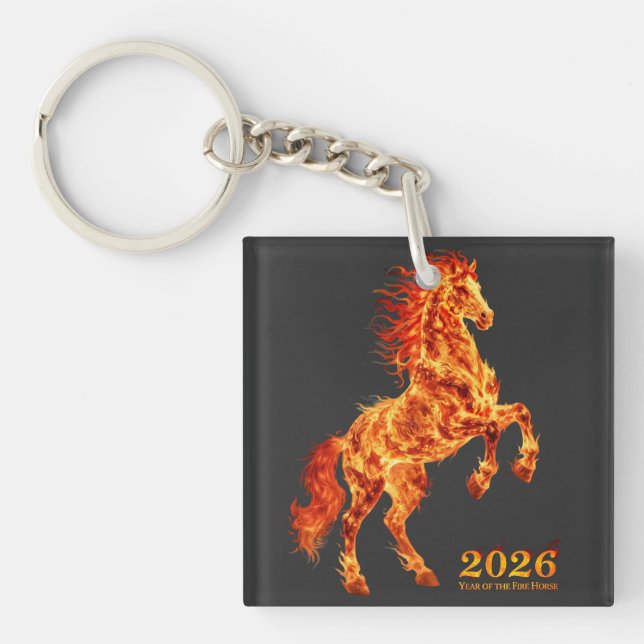 Llavero Año 2026 del Caballo de Fuego (Frente)