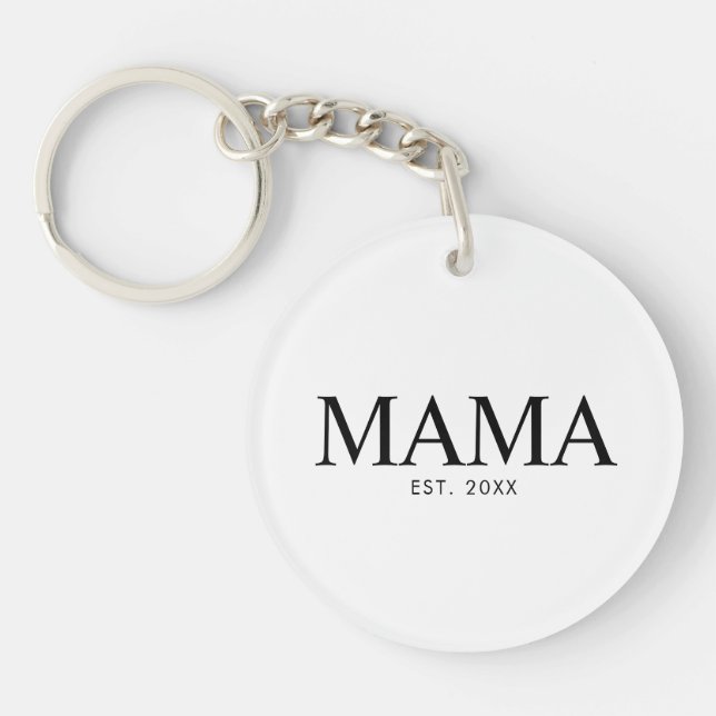 Llavero Año de establecimiento de Mama (Frente)
