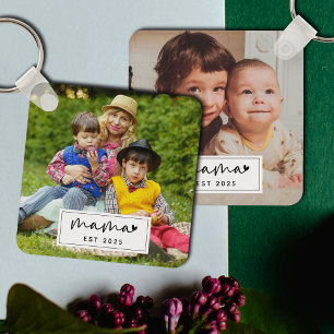 Llavero Año de Establecimiento de Mamá Foto Personalizada 
