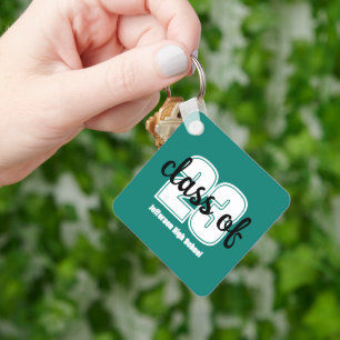 Llavero Año de graduación personalizado y nombre de la esc