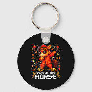 Llavero Año del Caballo Caballo Dabbing Lunar Año Nuevo Ch