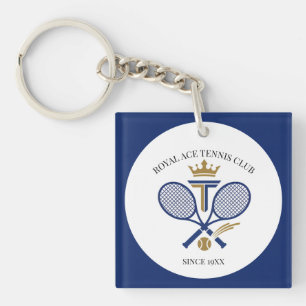 Llavero Año del Club de Tenis de Oro Personalizado