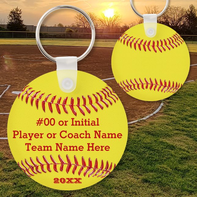 Llavero AÑO, Nombre del equipo, Regalos de Softball de BOL (Personalized Softball Keychains. Cheap softball team gifts for girls. Softball goodie bag ideas. )