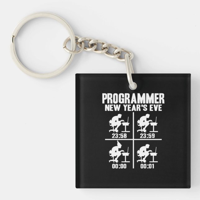 Llavero Año Nuevo del programador (Frente)