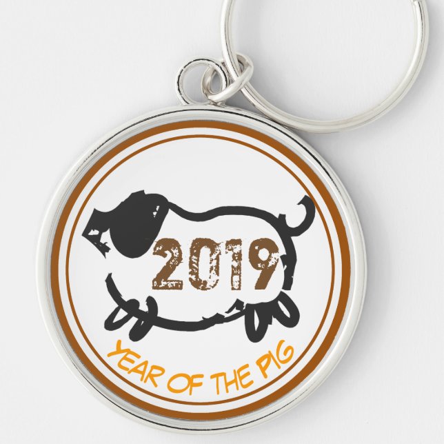 Llavero Año personalizado chino del cumpleaños zodiaco de  (Frente)
