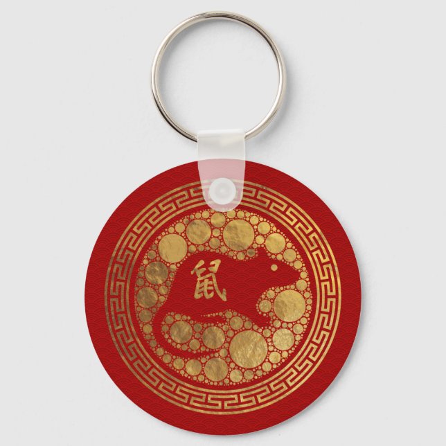 Llavero Año zodiaco chino de la rata 2020 (Anverso)