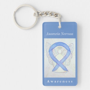 Llavero Anorexia Nervosa Awareness Ribbon Angel Keychain
