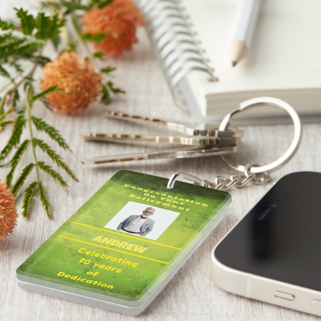 Llavero Años de Oro Keepsake Clásica acrílica (Frente Derecha)