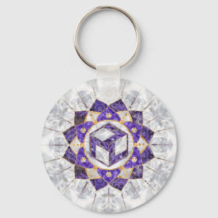 Llavero Antahkarana en Lotus Mandala- Amethyst and Pearl