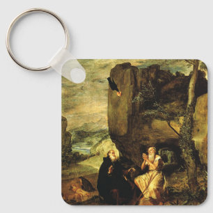 Llavero Anthony el Grande y Pablo de Tebas