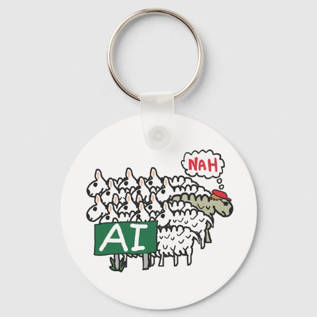 Llavero Anti-AI (Anverso)