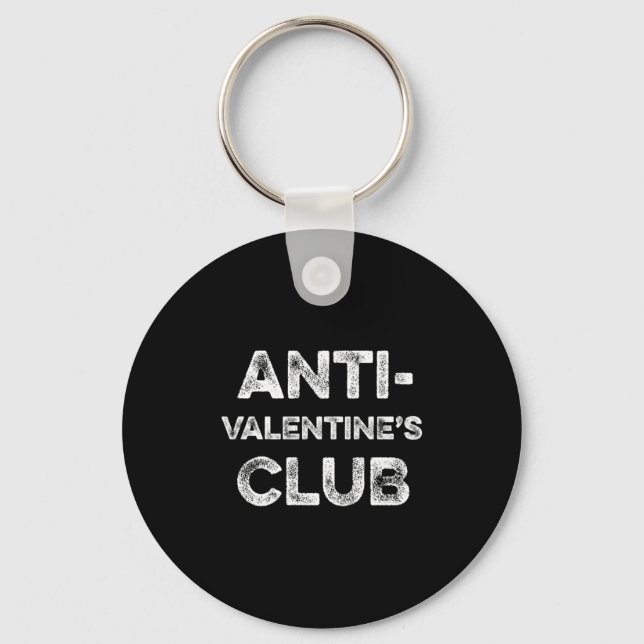 Llavero Anti Valentines Club Single Awareness Day Sarcast  (Anverso)