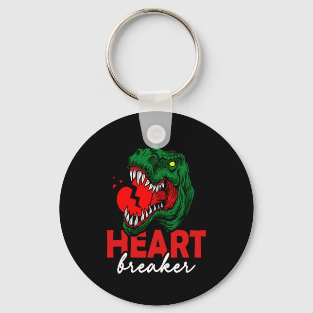 Llavero Anti Valentines Day Single Heart Breaker T Rex Di  (Anverso)