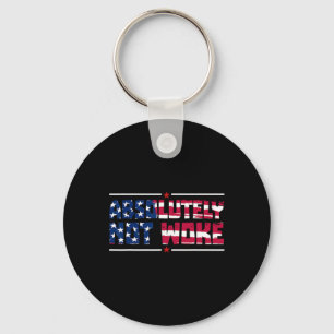 Llavero Anti-woke Absolutamente No Woke Bandera De Usa Lib
