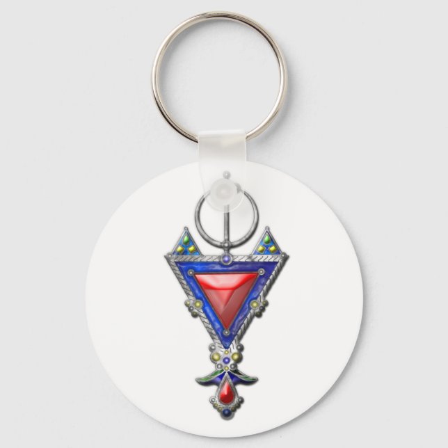 Llavero antigua señal tribal de la pendant bereber joyería (Anverso)