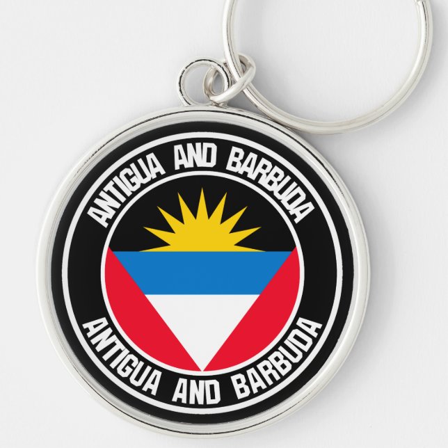 Llavero Antigua y Barbuda Round Emblem (Frente)