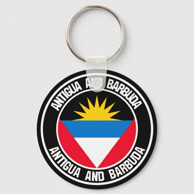 Llavero Antigua y Barbuda Round Emblem (Anverso)