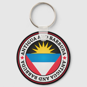 Llavero Antigua Y Barbuda Round Emblem