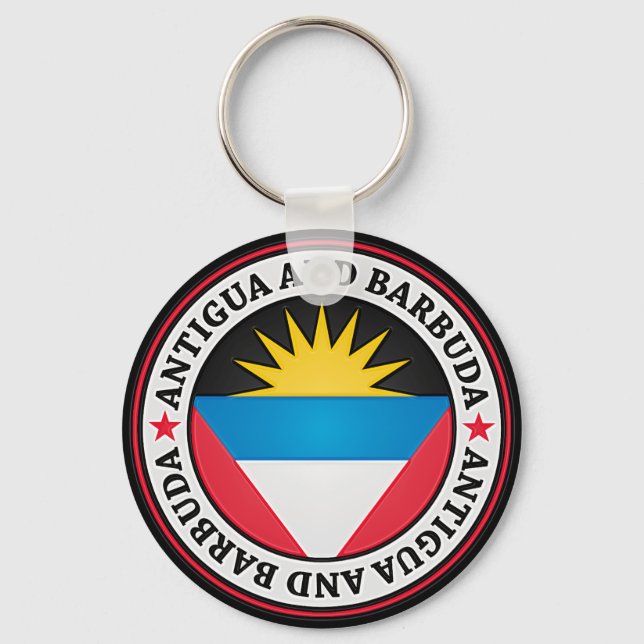 Llavero Antigua Y Barbuda Round Emblem (Anverso)