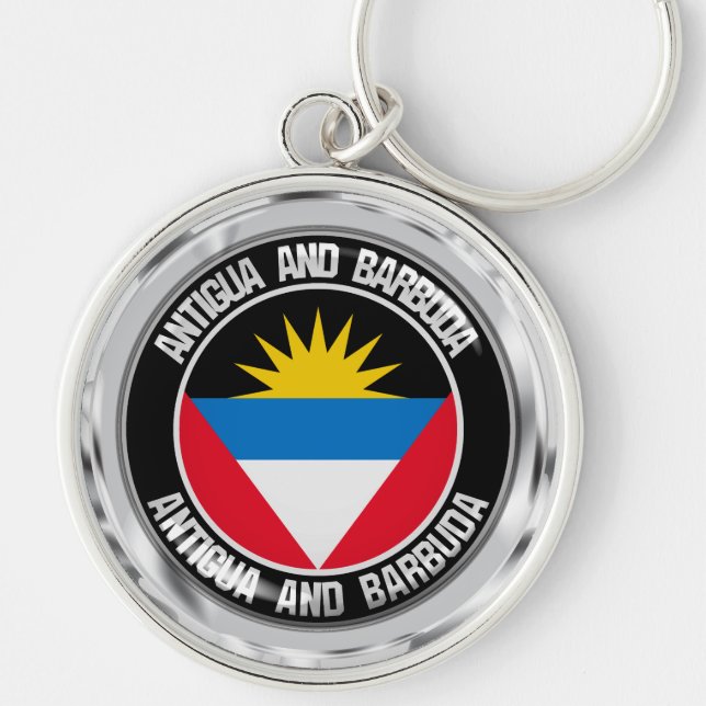 Llavero Antigua y Barbuda Round Emblem (Frente)