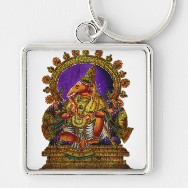 Llavero Antigüedad de Ganesha Deva | hacer su propio fondo (Frente)