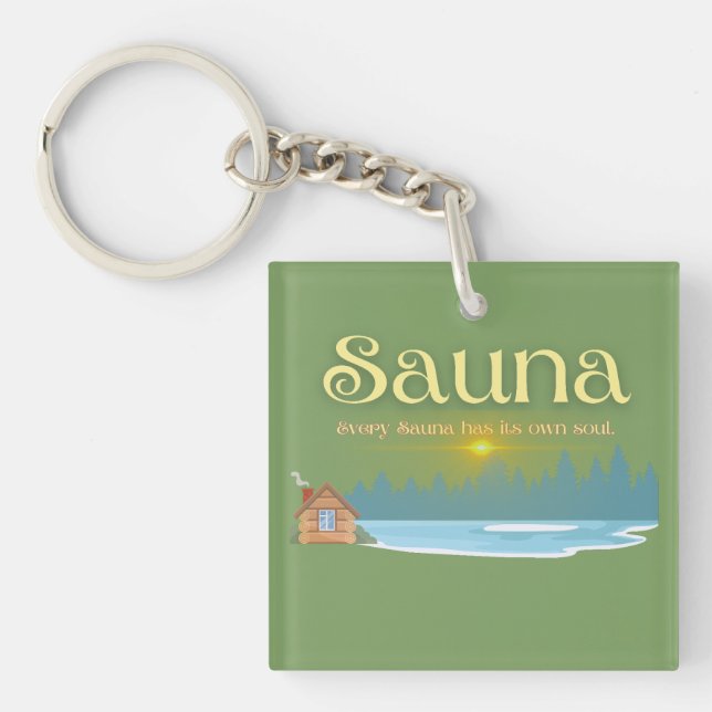 Llavero Antiguo dicho de sauna  (Frente)