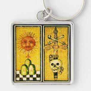 LLAVERO ANTIGUO RENAISSANCE TAROTS /EL SOL, LA PAZ DE LOS