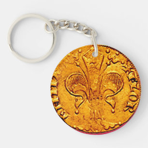 LLAVERO ANTIQUE GOLD FLORENTINE FORINT