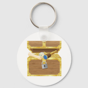 Llavero Antique Treasure Chest Keychain