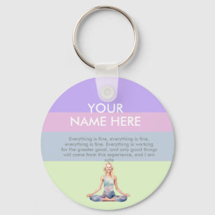 LLAVERO ANTISTRESS CALM YOGA PASTEL ZEN RELAX