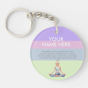 LLAVERO ANTISTRESS CALM YOGA PASTEL ZEN RELAX