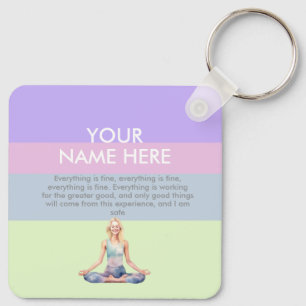 LLAVERO ANTISTRESS CALM YOGA PASTEL ZEN RELAX