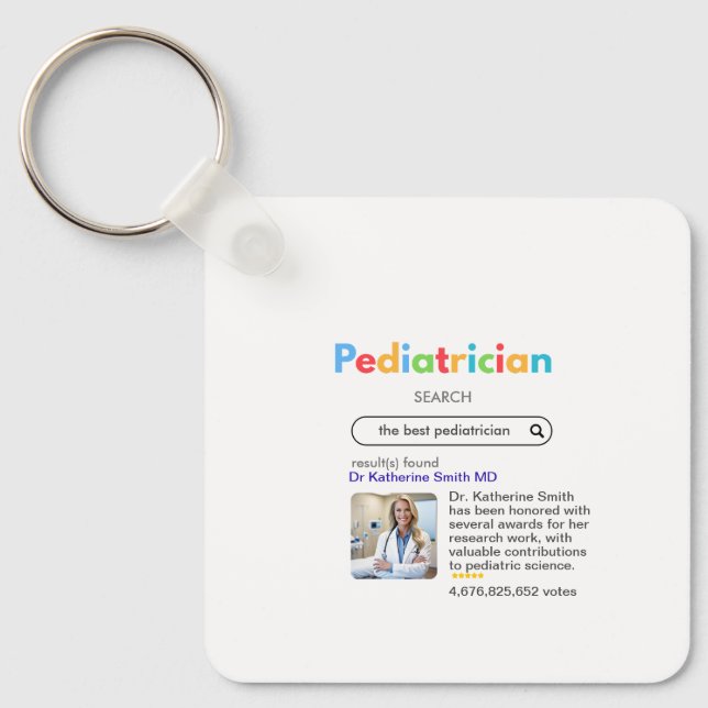 Llavero antistress pediatrician Google search result votes (Anverso)