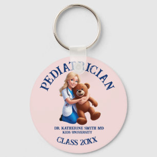 Llavero antistress pediatrician teddy bear kids university