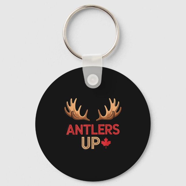 Llavero Antlers Up Canadian Pride Funny Canada Flag Moose  (Anverso)