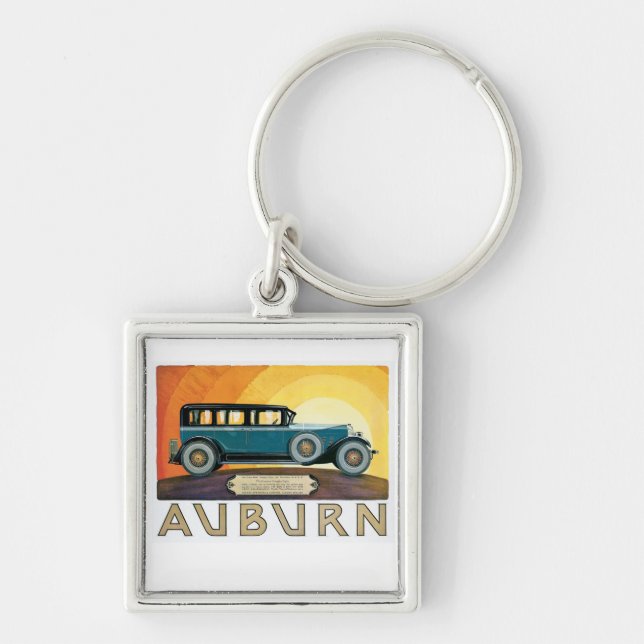 Llavero Anuncio de Sunburst de Auburn Motors (Frente)