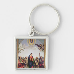 Llavero Anuncio y santos, 1500