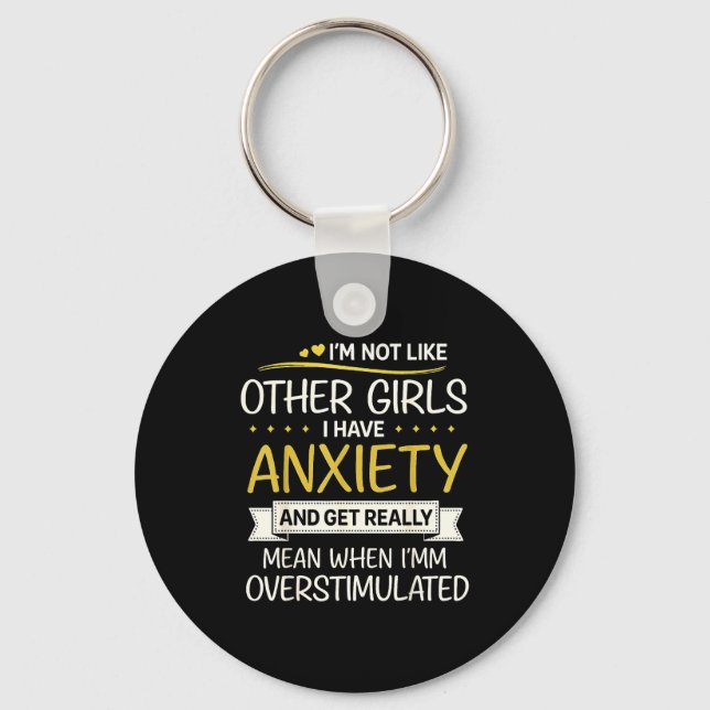 Llavero Anxiety Humor For Women With Overstimulation  (Anverso)