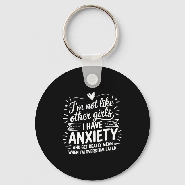 Llavero Anxiety Humor For Women With Overstimulation  (Anverso)
